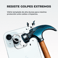 thumbnail image 2 of Mica de Cámara Cristal 9D Deluxe 2mm para iPhone 15 / 15 Plus – Protector Vidrio Templado Plateado, Alta Claridad y Ajuste Perfecto, 2 of 6