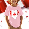 thumbnail image 3 of T-shirt Graphique pour Garçons Canada Drapeau Feuille d'Érable Canadienne Col Rond Manches Courtes Blouse Filles Fête de l'Indépendance Canadienne Imprimé Feuille d'Érable Mode Urbaine Garçons Fête Nationale Canadienne Haut Patriotique, 3 of 5