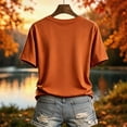 thumbnail image 5 of Halloween Tshirts Women Short Sleeve V Neck Casual Howdy Fall Pumpkin Graphic T Shirt Halloween Tops, 5 of 6
