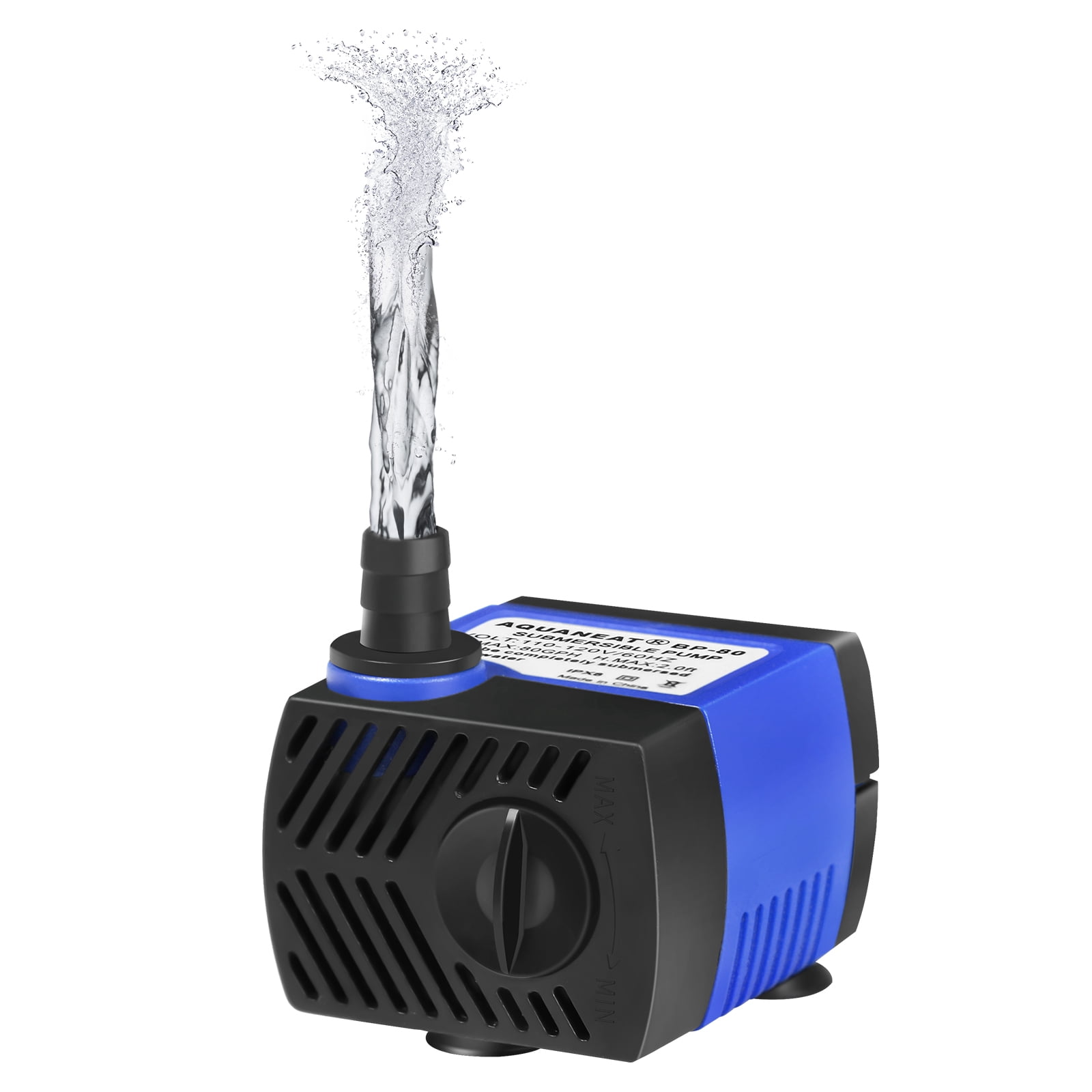 Aquaneat Small Fountain Pump, 80 GPH Mini Submersible Water Pump with 3.3 ft Tubing, for Aquarium Fish Tank, Pet Water Fountain, Water Table, Waterfall