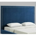 thumbnail image 6 of Posh Living Tristan Velvet Nailhead Trim Headboard Queen Size - Navy, 6 of 9