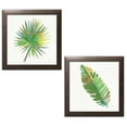 thumbnail image 1 of Gango Home Decor Contemporary Tropical Fun Palms IIII & IV by Courtney Prahl (Ready to Hang); Two 12x12in Brown Framed Prints, 1 of 5