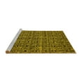 thumbnail image 2 of Ahgly Company Machine Washable Indoor Rectangle Abstract Yellow Modern Area Rugs, 7' x 9', 2 of 4