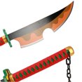 thumbnail image 2 of Bamboo Demon Slayer Sword 31.5 inches with Belt Holder Stand, Uzui Tengen, 2 Sets, 2 of 5
