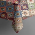 thumbnail image 6 of Orange Ethnic Rhombus Pattern Rectangle Tablecloth 60"x120",Waterproof Polyester Rectangle Table Cloth, Wipeable Spillproof Polyester Tablecloth for Dining, Camping, Indoor and Outdoor, 6 of 6