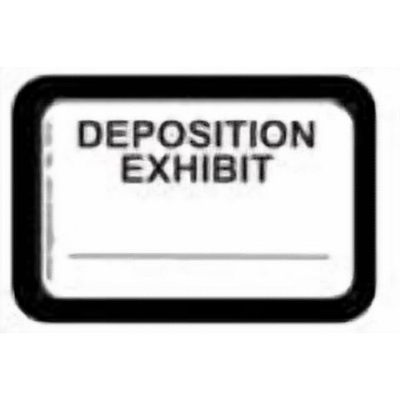 LegalStore Exhibit Labels "Deposition Exhibit" White, Laser Compatible on 8.5"x11" Sheets, 250 per package