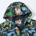 thumbnail image 4 of SILVERCELL Boys Hooded Lightweight Windbreaker Jacket Toddler Kids Cartoon Dinosaur Zip Up Casual Coat for 1-8 Years, 4 of 10