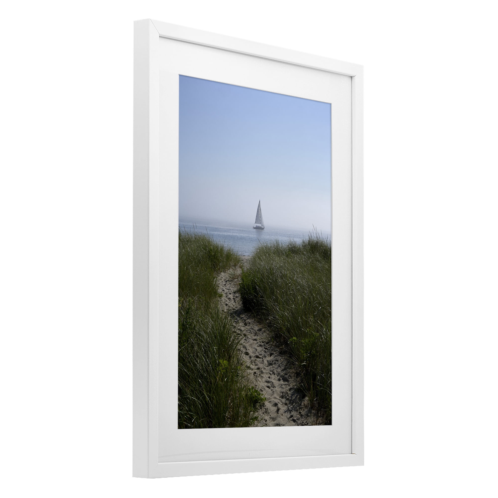 Stupell Industries Path to Morning Sail White Framed Print Under Glass, design by JLM Photographs