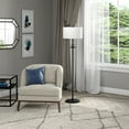thumbnail image 3 of Evelyn&Zoe Avery 63" Tall Floor Lamp with Fabric Shade, Brass/White, 3 of 5