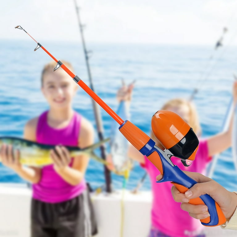 UDIYO Kids Telescopic Fishing Pole Pod All-in-One Reel Line Kit