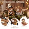 thumbnail image 5 of Ihvewuo 2pcs Coffee Highland Cow Figurines Decor Coffee Cow Desk Decorations Gnomes Scottish Resin Statue Calf for Home Garden Kitchen Office Tiered Tray Table, 5 of 11