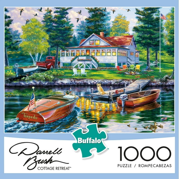 Buffalo Games 1000 Pieces Darrell Bush Cottage Retreat Puzzle