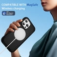 thumbnail image 2 of Dteck Magnetic Case for iPhone 14 Pro Max,Shockproof TPU Matte PC Case 360° Rotatable Ring Holder Kickstand Compatible with Mag Safe Back Cover,Black, 2 of 8