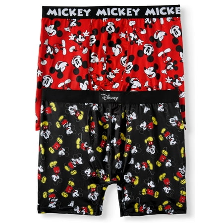 Disney Men's Mickey Mouse 2 Pack Boxer Brief