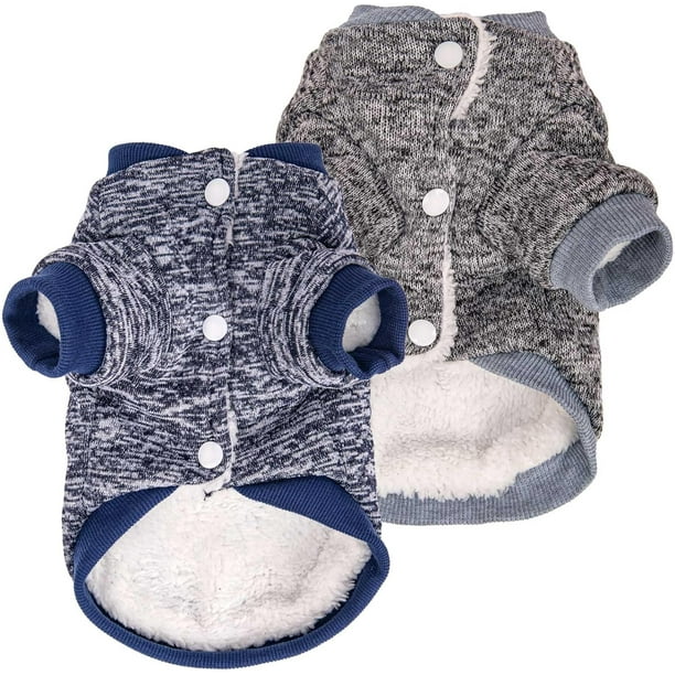MOIRIG Suéter para perro, suéteres para perros pequeños, paquete de 3 ropa cálida y suave para mascotas para cachorros, gatos medianos y grandes, perros niña o niño, camisa para perro para invierno Na