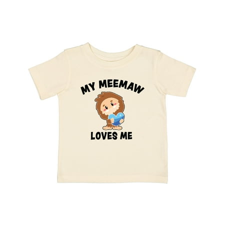 

Inktastic Cute Bigfoot My Meemaw Loves Me Gift Baby Boy T-Shirt