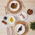 thumbnail image 3 of MALACASA Ceramic Dinnerware Set 18-Piece, Service for 6, Plates Bowls Set Dinner Plates Microwave Dishwasher Safe, White, Series MINA, 3 of 9
