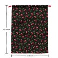 thumbnail image 6 of Christmas Bags Drawstring,Black Christmas Cherry Pattern Large Xmas Christmas Gift Bags,Reusable for Xmas and New Year Party Favors and Supplies,27.6" X 19.7", 6 of 6