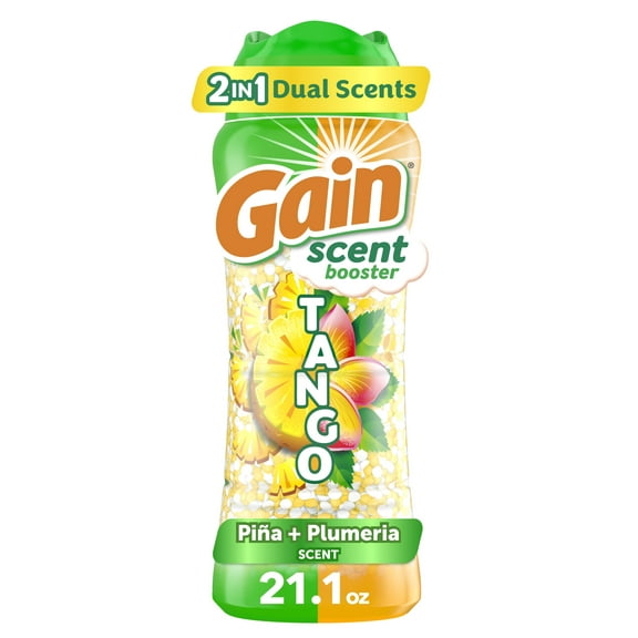Gain Tango 2-in-1 Dual Scent In-Wash Laundry Scent Booster Beads, Piña & Plumeria Scent, 21.1 oz