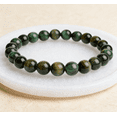 thumbnail image 3 of Natural Tiger's Eye Beaded Bracelet for Men & Women – 8mm Green Stretch Stone Bracelet, Stress Relief Yoga Jewelry, Elastic Unisex Healing Crystal Bangle for Sports/Travel (7.5 Inch), 3 of 4