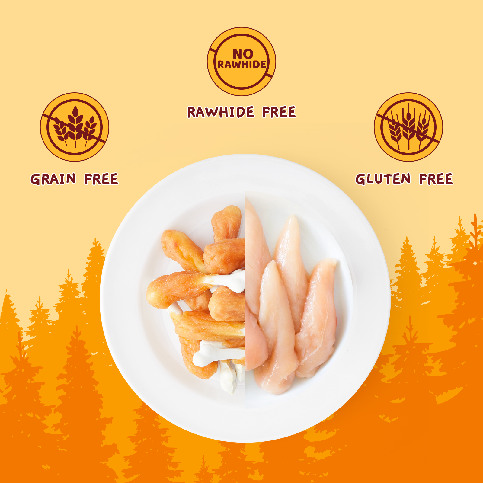 Jungle Calling Chewy Chicken Dog Treats, Rawhide Free, 10.6 oz photo 3
