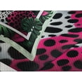 thumbnail image 4 of Ambesonne Leopard Quilted Bedspread Set 3 Pcs, Abstract Jungle Wild Cat, King Size, Emerald Magenta and Black, 4 of 5