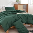 thumbnail image 2 of Comforter Full Size for Girls Boys Teen,3pcs(1 Dark Emerald Green Comforter & 2 Pillowcases),Soft Kids Comforter Sets All Season Dorm Bedding, 2 of 9
