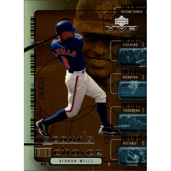2000 Upper Deck MVP Scout's Choice #SC2 Vernon Wells MLB Baseball Trading Card