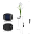 thumbnail image 2 of Outdoor Solar Lights, Hengu 1 Pack Solar Garden Lights with Lily Flowers, Waterproof 7 Color Changing Solar Lights Outdoor - Bigger Solar Panel for Outdoor Patio Yard Garden Decoration,White, 2 of 7