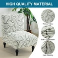 thumbnail image 3 of LKJYER Armless Accent Chair Cover Slipcover, Stretch Jacquard Accent Chair Cover Without Arms Removable Armless Slipper Chair Slipcover Furniture Protector Covers for Living Room Hotel, 3 of 7