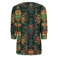 thumbnail image 7 of Yuanlook 3/4 Sleeve Tops for Womens Casual Round Neck Shirts Business Work Blouses Trendy Dressy Tunic Top - Multicolor - S, 7 of 7