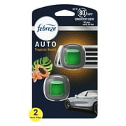 Febreze AUTO Air Freshener Vent Clip Tropical Breeze Scent, .06 oz Car Vent Clip, Pack of 2