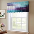 thumbnail image 6 of 2 Pack Purple Teal Valance for Window Mottled Graffiti Color Block Abstract Geometric Kitchen Valance Rod Pocket Short Curtain Topper Decorative Window Treatment for Living Room Bedroom 54"x18", 6 of 8