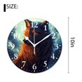 thumbnail image 2 of 10 Inch Wall Clock Battery Operated Silent Clock Decorative for Office, Kitchen, Outdoor, Living RoomGolden Moon Wolf Lovely Drawing, 2 of 4