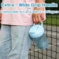 thumbnail image 4 of Protein Shaker Bottle with Mixing Net, 14 oz, 1 Pack with Powder Container and Funnel, Leak-Proof Lid, Wide Mouth, BPA Free, Heavy Duty PET Material, Blue, 4 of 10