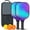 Black-2, variant on Pickleball Paddles Set Of 2, Fiberglass Surface, Neon Fluid Print, 4 Balls & Bag