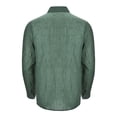thumbnail image 7 of Shirts for Men Linen Ultrathin Casual Button Down Long Sleeve Beach Hawaiianss Men's T-Shirts, 7 of 7