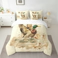 thumbnail image 3 of Manfei Rustic River 7-Piece Twin Bedding Sets,Brown Mallard Duck Bedding Comforter Set,Country Farmhouse Lodge Sheet Sets For Men Women,Microfiber Bedroom Decor Reversible, 3 of 9