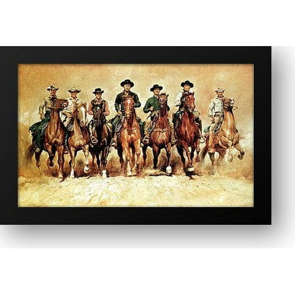The Magnificent Seven 43x28 Framed Art Print by Casaro, Renato