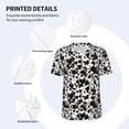 thumbnail image 3 of Rateoe Cow Skin 1 Pattern Men’s Baseball Short Sleeve Polo Shirt, Midweight Men's Shirt Golf Shirt Polo Shirts Quick Dry Short-4X-Large, 3 of 7