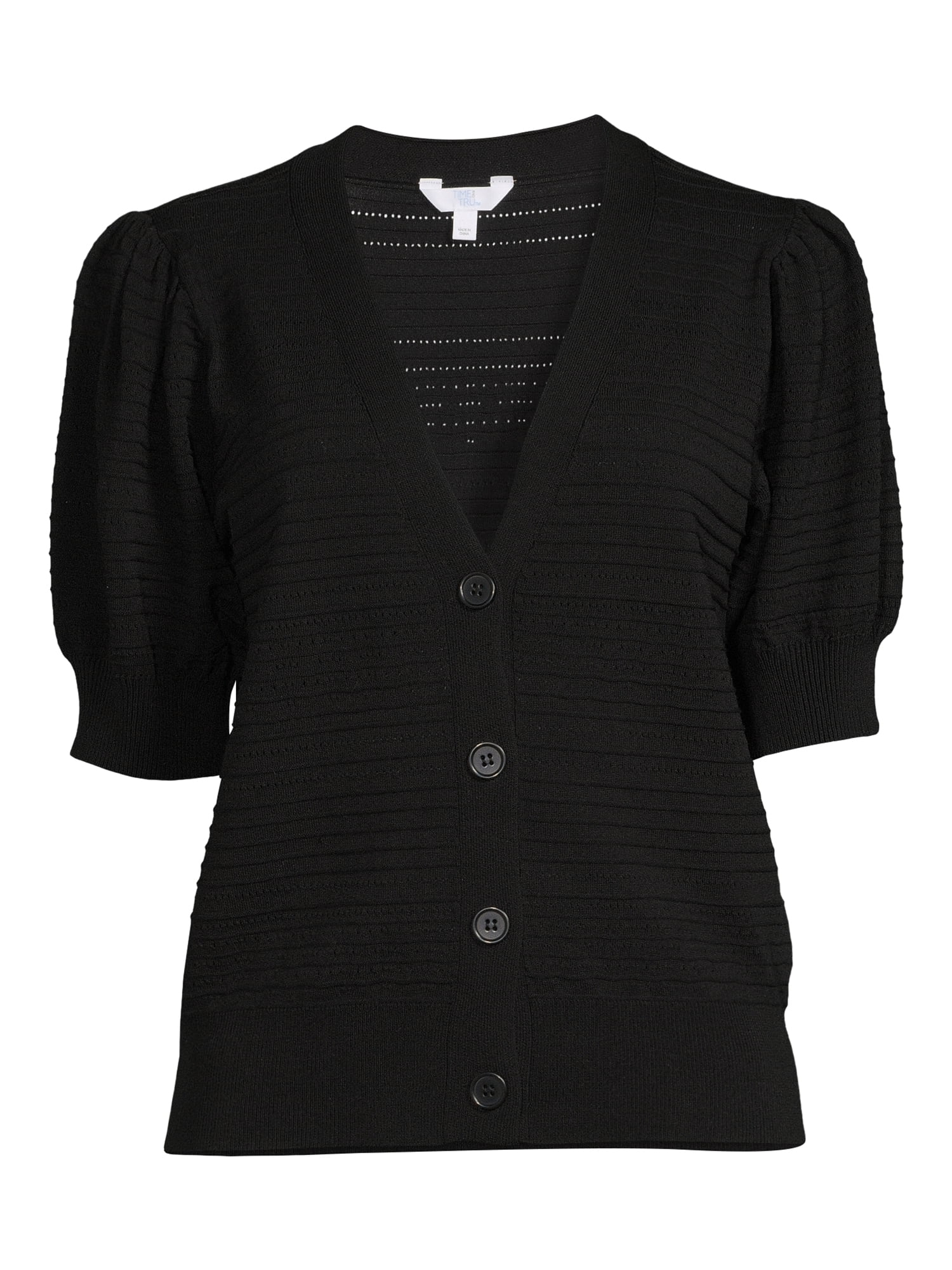 トップス andwang Puff sleeve cardigan トップス andwang Puff sleeve cardigan Crystal Button Puff