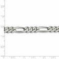 thumbnail image 4 of White Sterling Silver bracelet Figaro chain 16 in 8 mm, 4 of 5