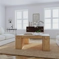 thumbnail image 4 of Bowery Hill Contemporary Square Cocktail Table in Brown Wood, 4 of 4