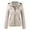 Beige, variant on 2026 Women's Leather Jacket, Belt Slim Suit, Stand Collar Coat, Motorcycle Style Outerwear