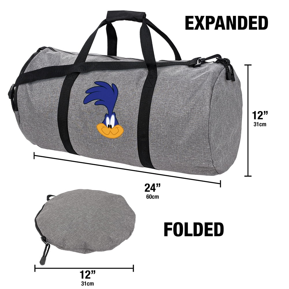 Looney Tunes Road Runner Lightweight Duffel Bag for Sports and Gym Packable for Travel