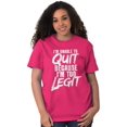 thumbnail image 4 of Funny Unable To Quit Too Legit Plus Size Crewneck Graphic Tee Shirt Brisco Brands 2X, 4 of 5