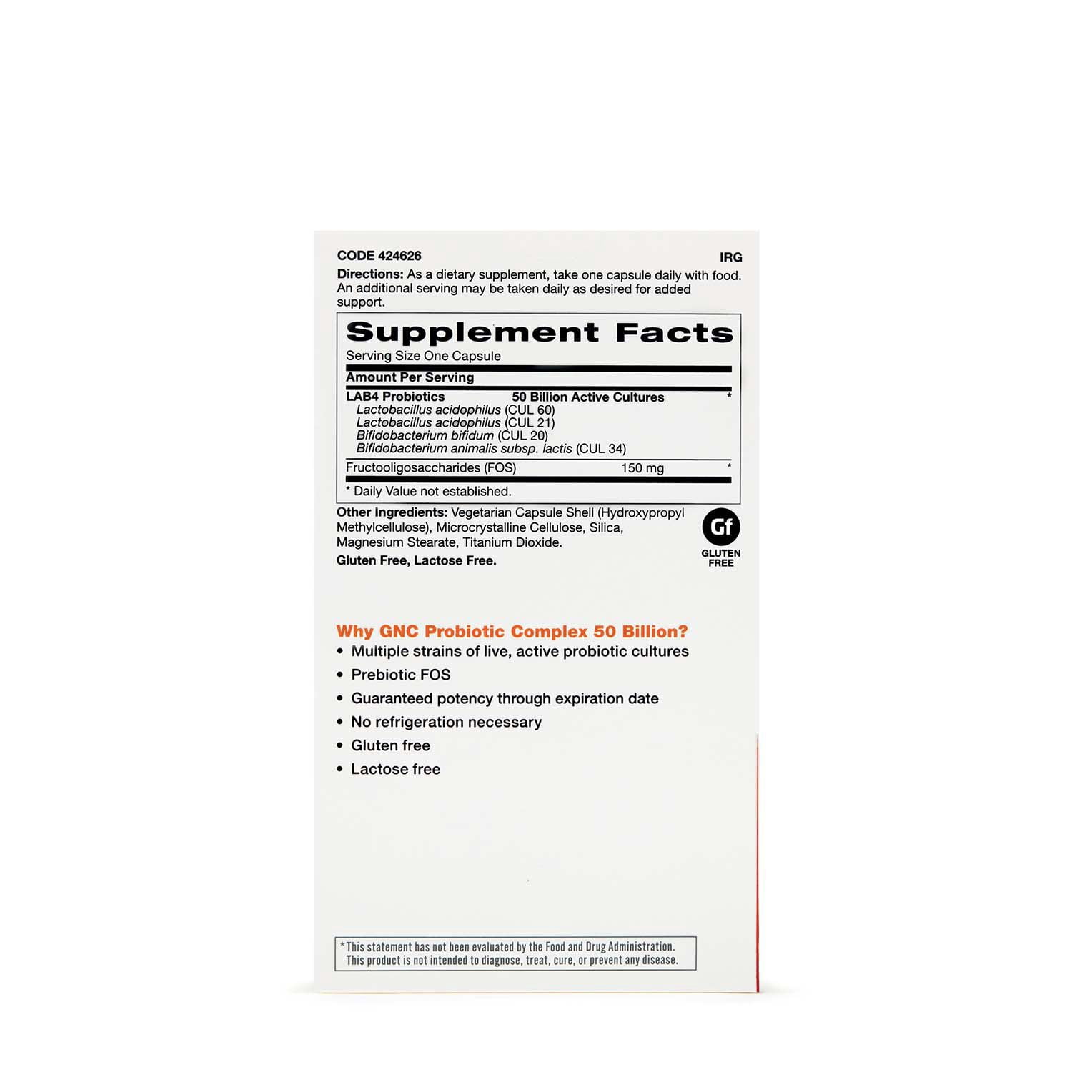 GNC Probiotic Complex Daily Need with 50 Billion CFUs | Clinically Studied