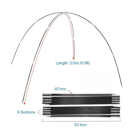 TYPPKMM Fiberglass 21" Camping Tent Pole