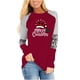 thumbnail image 2 of Pntutb Moda Mujer Cuello Redondo Manga Larga Estampado Casual Camiseta Blusa PNTUTB Pntutb-8409, 2 of 5