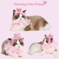 thumbnail image 2 of Cat Bandana for Cats, Princess Cat Costumes for Cats, Cute Lace Dog Bandanas and Cat Crown Accessories for Cats Small Dogs, Pink Outfit for Birthday Party, 2 of 6